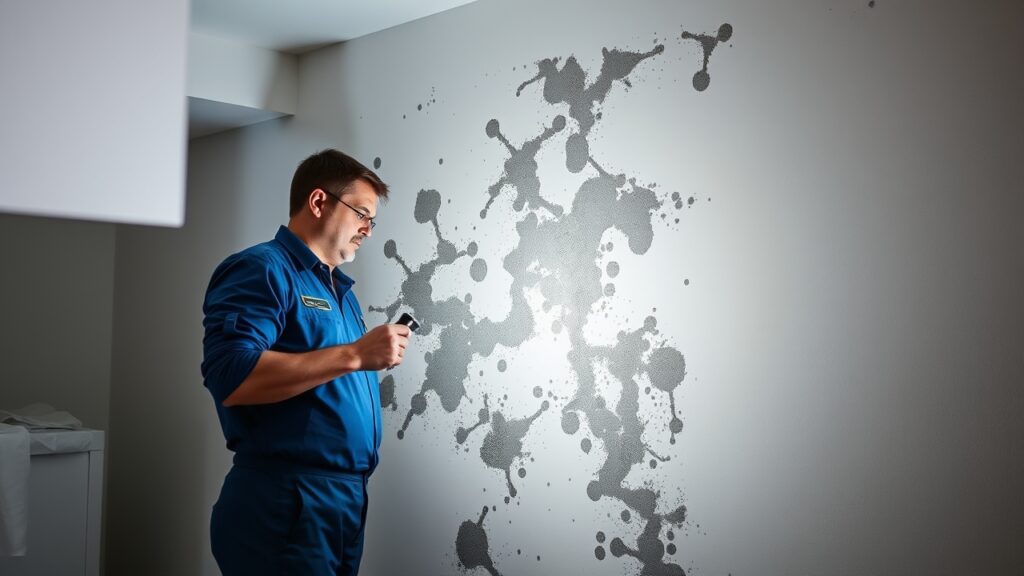 Mold remediation expert performing cleanup in Belle, FL after completing over 750 jobs in mold removal and prevention.