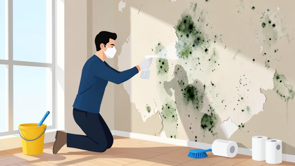 Mold remediation process in Lantana FL showing professional cleanup and prevention measures for healthy indoor air quality