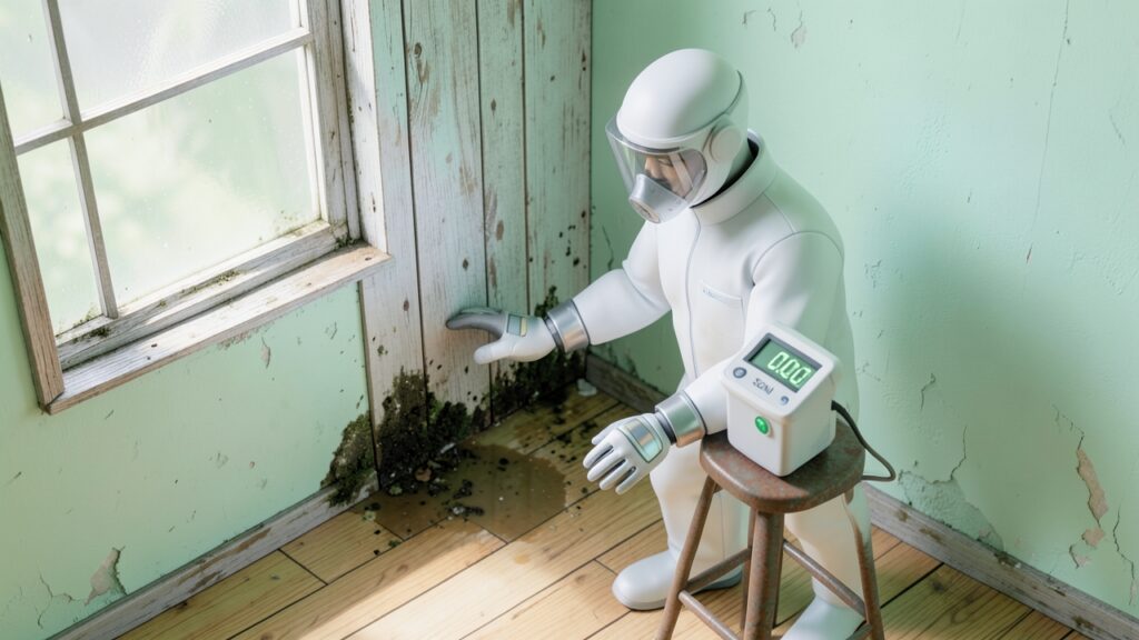 Mold remediation process in Pahokee FL home during cleanup in Pahokee FL