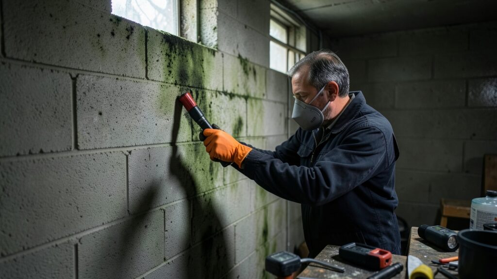 Mold remediation process in West FL home showing professional cleanup and prevention steps.