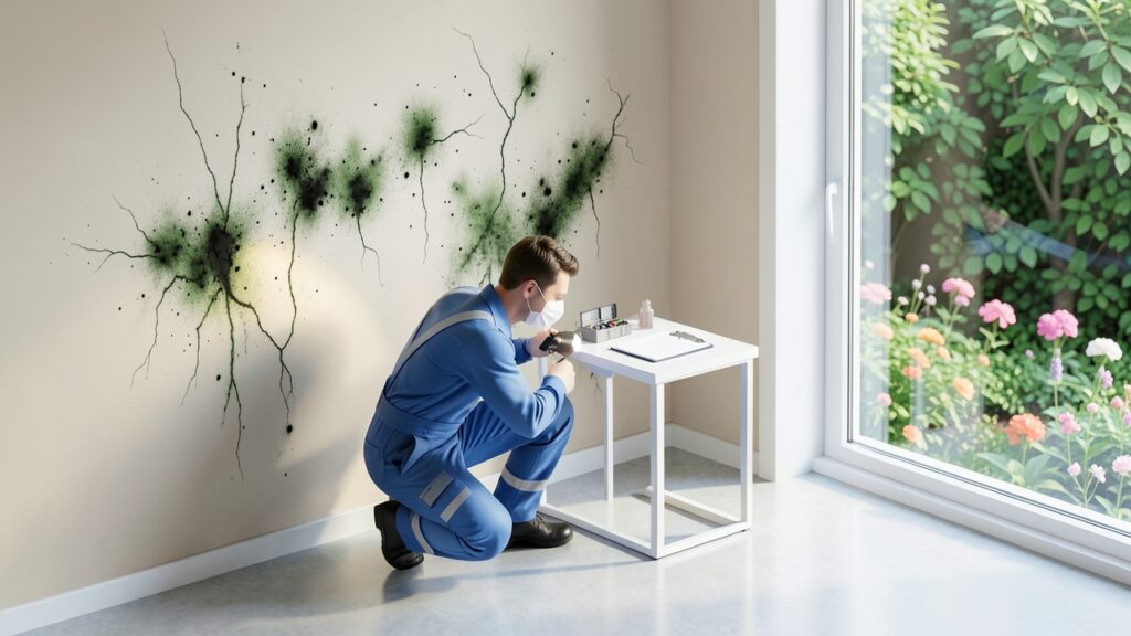 Mold removal cost factors in Delray Beach FL homes showing mold growth and removal process